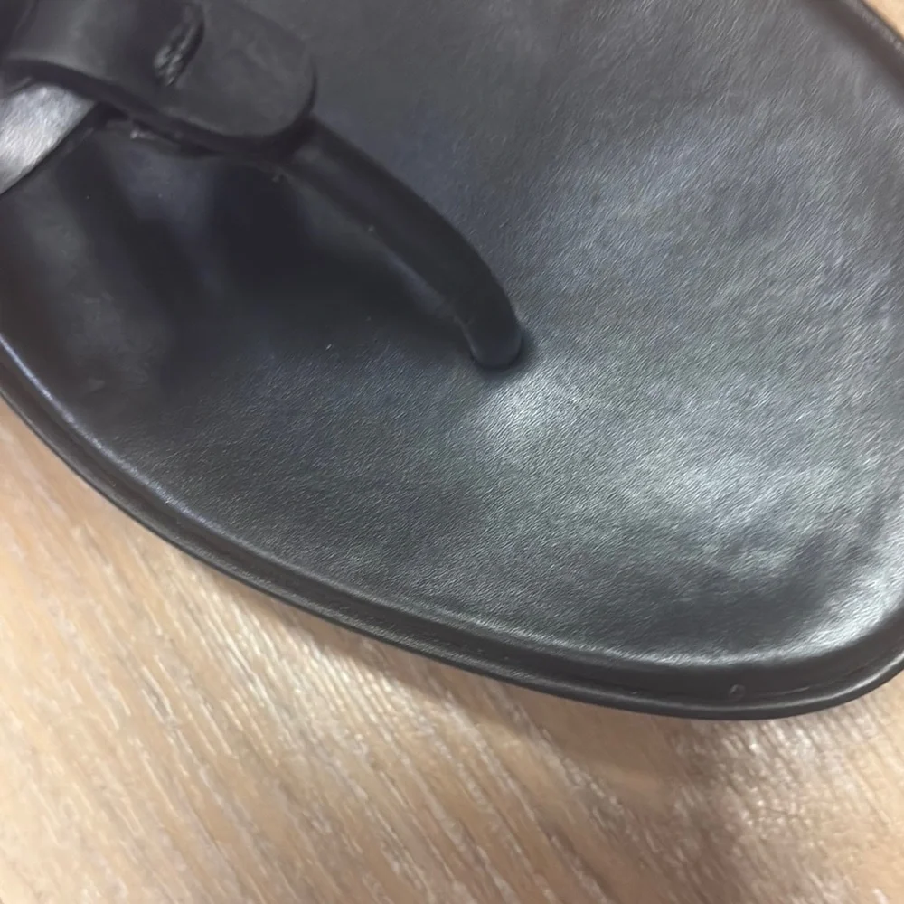 Tory Burch Black Logo Thong Sandals *13M*